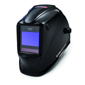 Black Viking™ 2450 welding helmet with 4C lens technology, 1/1/1/1 optical clarity, and large viewing area.