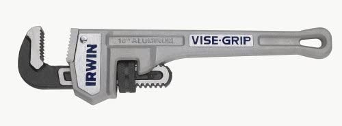 36-inch aluminum pipe wrench by Irwin with lightweight design and Vise-Grip jaw for strong gripping and durability