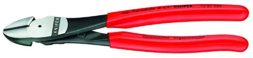 8-inch Knipex diagonal cutter pliers with red insulated handles for precision cutting of wires and small components