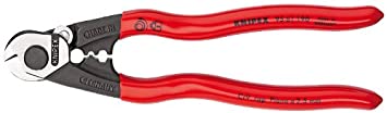 7-inch Knipex wire cutter pliers with red ergonomic handles and precision cutting edges for professional use