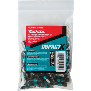 PQT 50 BIT PHILLIPS #2 POUR DRYWALL X 1'' IMPACT MAKITA