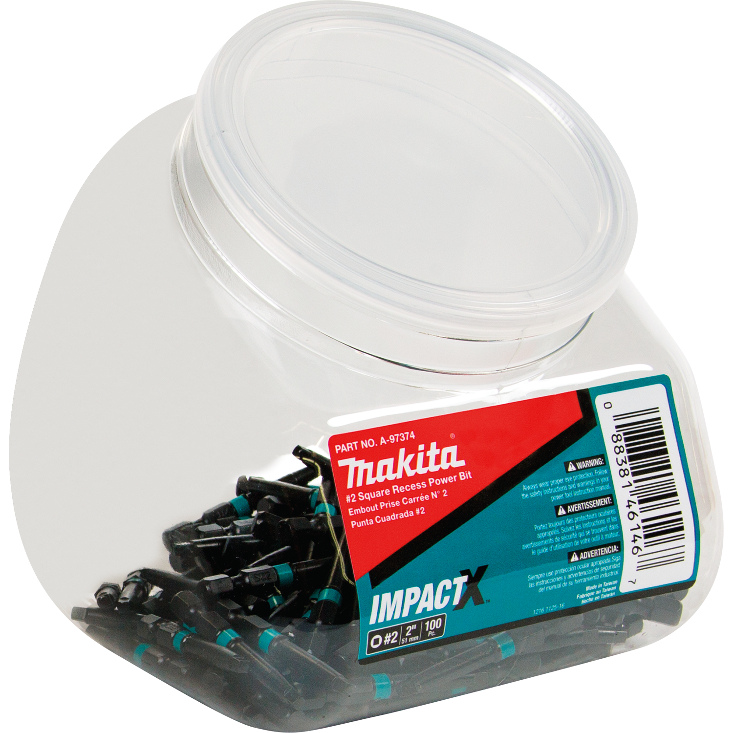 EMBOUT CARRE  #2 X 2'' MAKITA 100PC