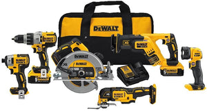 KIT 6 OUTILS DEWALT (2x20V/5AH+chargeur)