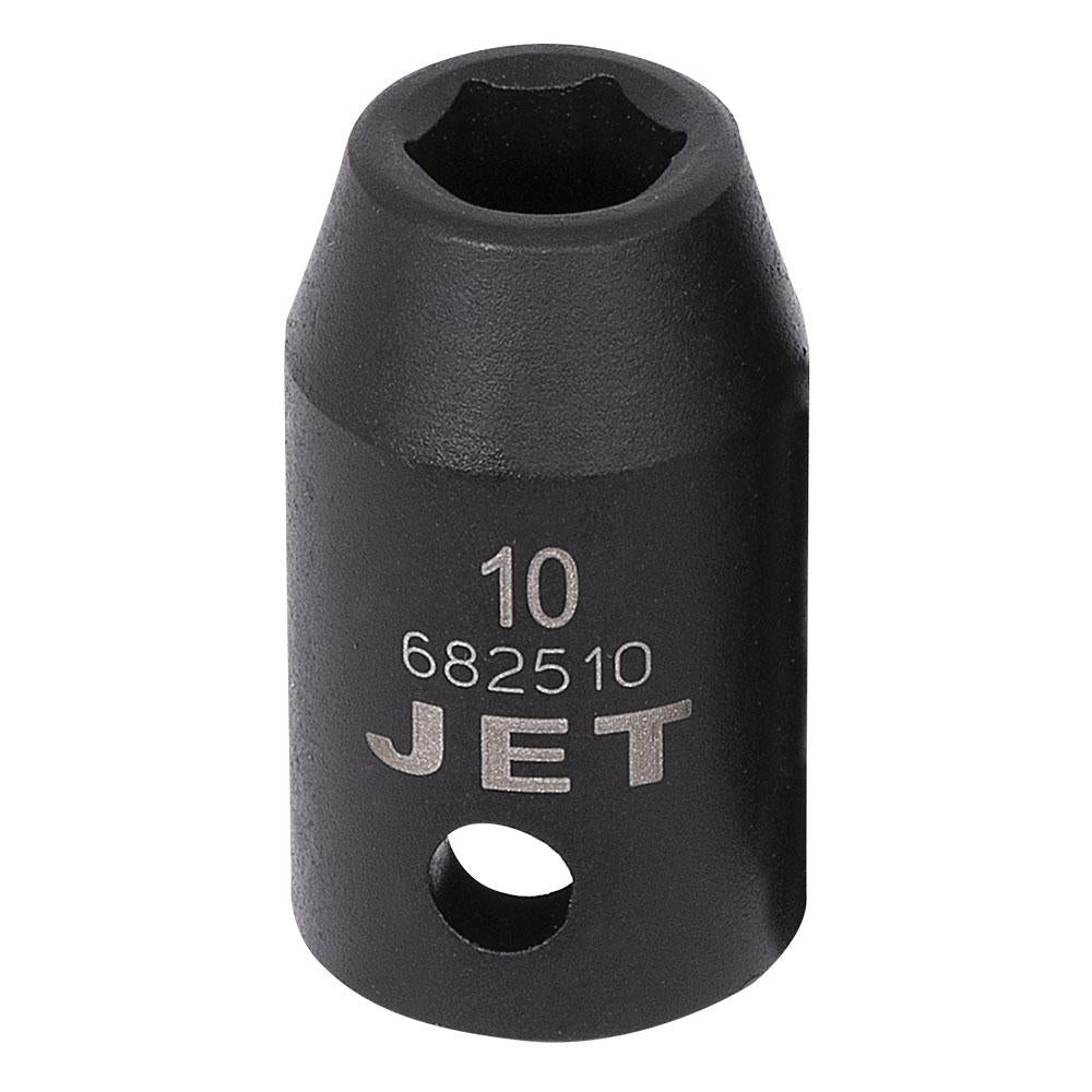 10mm jet impact socket with 1/2-inch drive, made of high-strength chrome-molybdenum steel