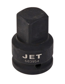 High-strength chrome molybdenum impact adapter socket, black finish with engraved Jet branding and model number
