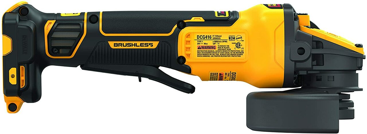 20V cordless brushless angle grinder with ergonomic handle and safety guard for heavy-duty grinding tasks