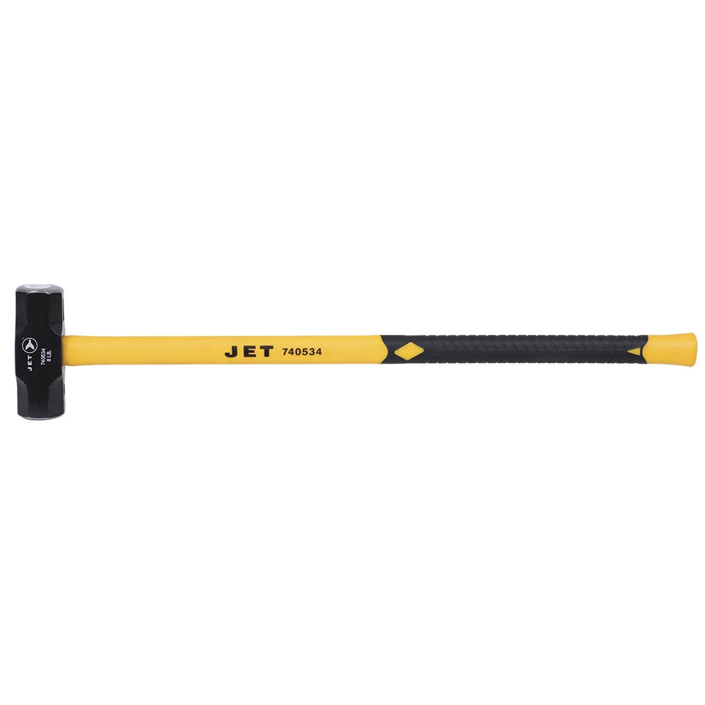 Jet blacksmith hammer with fiberglass handle, polymer sheath, and PVC grip for enhanced durability and impact resistance