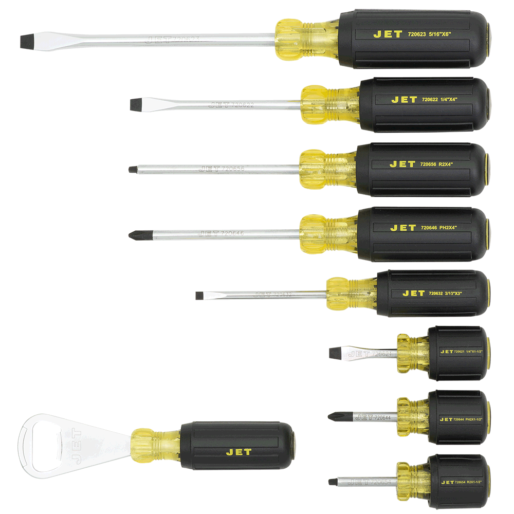 SET OF 8 SCREWDRIVERS + OPENER B