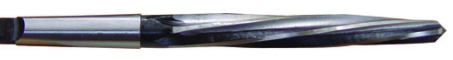 11/16 inch HSS spiral flute taper reamer with polished shank for precision hole finishing and metalworking tasks