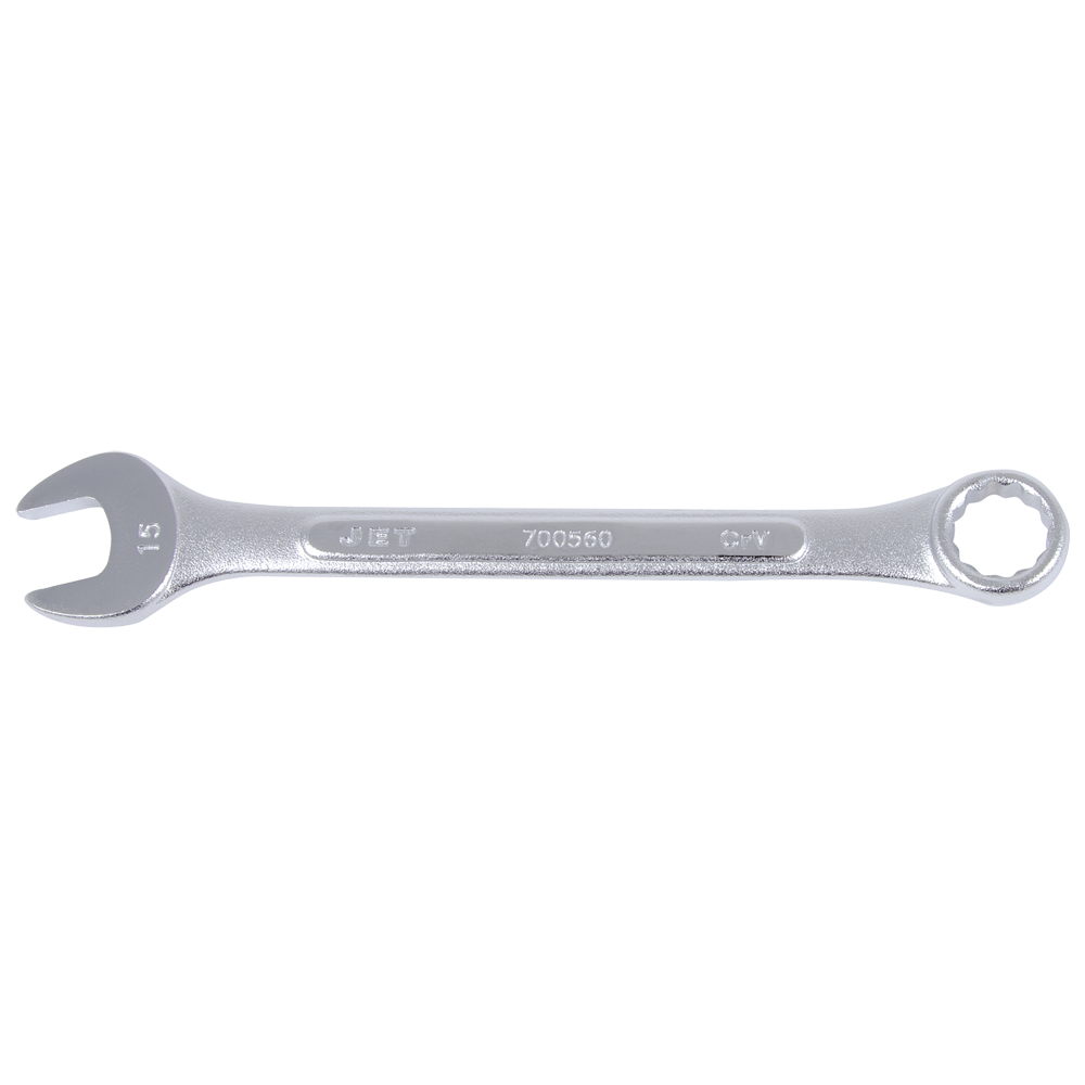 Jet combination wrench with chrome vanadium steel body and 15mm TORX polygonal head for industrial use