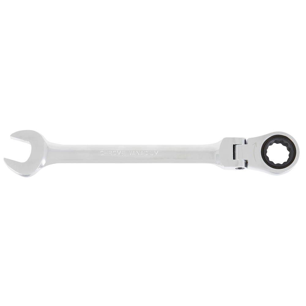 Oval head ratcheting combination wrench with 12-point TORQUE DRIVE® and 72-tooth ratchet mechanism