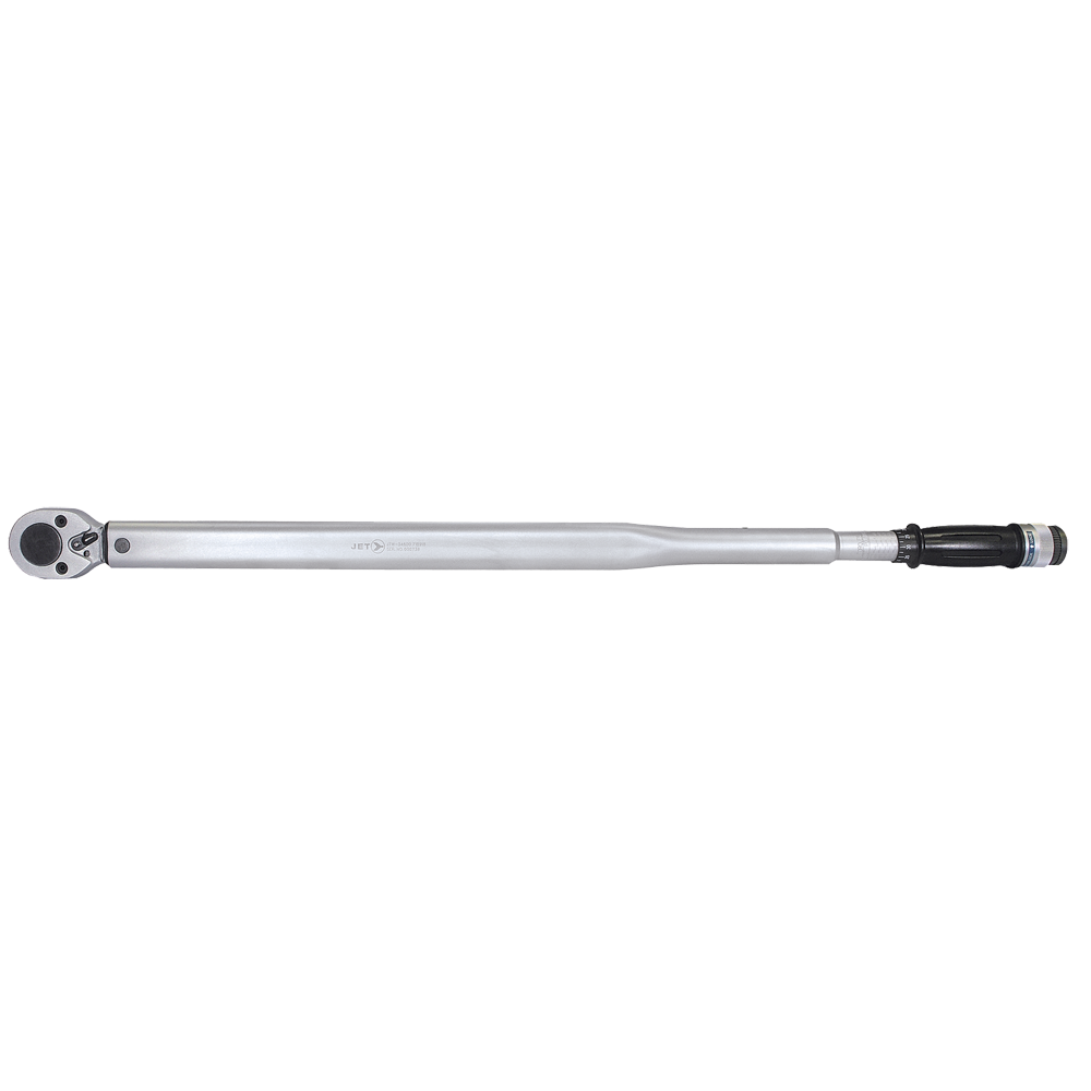 3/4" Jet torque wrench with reversible ratchet, chrome-molybdenum steel, 600 lb-ft capacity, and dual lb/Nm scales