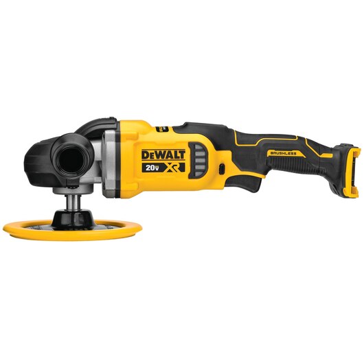 Cordless 7-inch 20V brushless polisher with ergonomic grip and variable speed for automotive detailing tasks