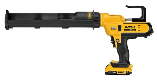 Cordless 29oz caulking gun with variable trigger control, speed adjustment dial, and drip retraction system
