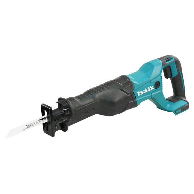 18V cordless reciprocating saw with tool-free blade change, variable speed, and dust-resistant XPT technology