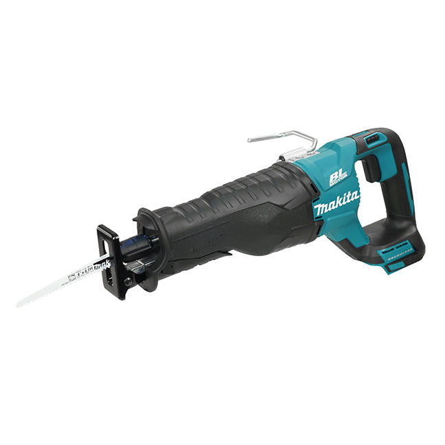 Cordless brushless reciprocating saw with ergonomic handle and metal blade clamp for heavy-duty cutting tasks