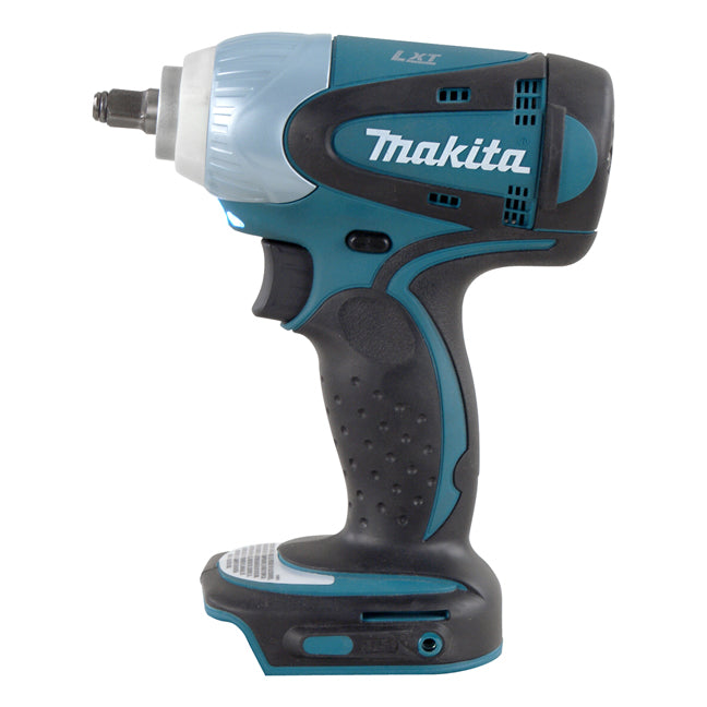Compact 3/8" brushless impact wrench with variable speed, reversible function, LED light, and ergonomic design in teal and black