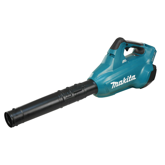 Cordless Makita 36V DUB362Z blower with adjustable telescopic tube and front nozzle, battery not included