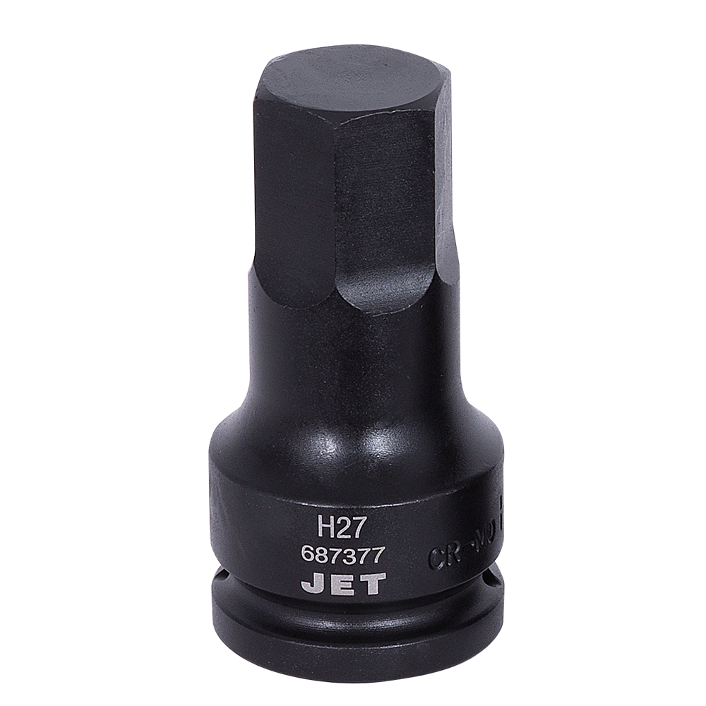 Jet 3/4'' hexagonal impact socket made of SNCM 8660 steel for enhanced torque and twisting resistance