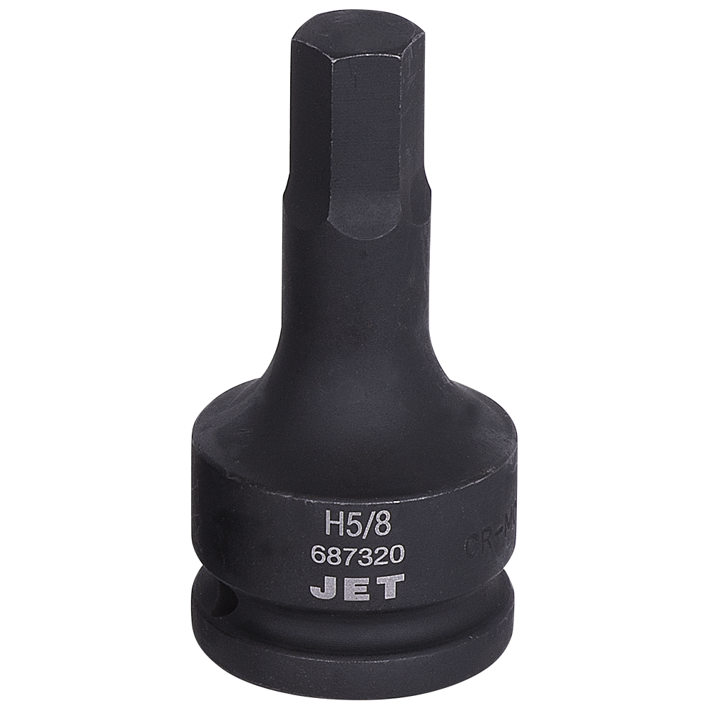 Jet impact hex socket 3/4" drive made from SNCM 8660 steel with enhanced torque strength and torsion resistance