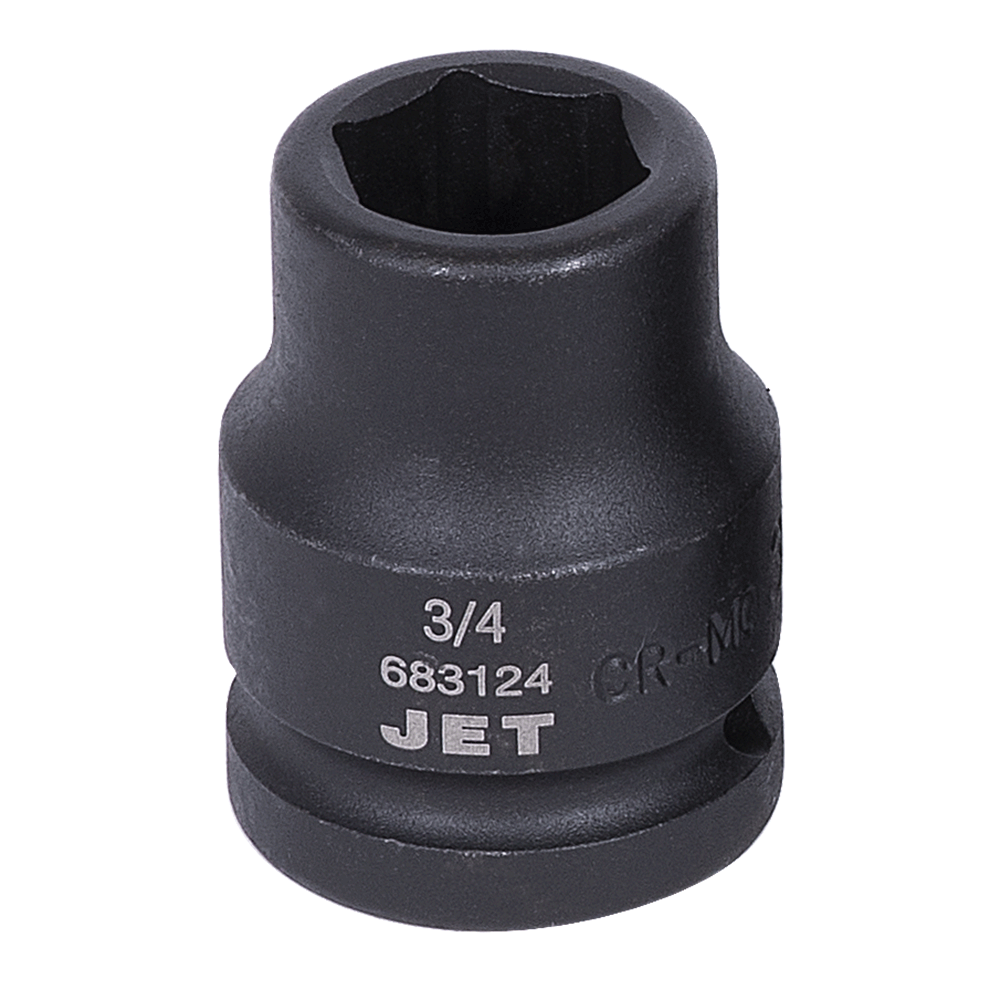 3/4 inch Jet impact socket made of high-strength chrome-molybdenum steel with shock resistance markings