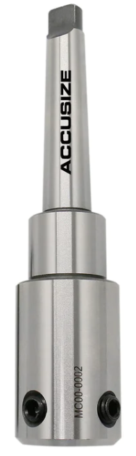 MT2 to 3/4 inch Weldon shank adapter for annular cutter with steel construction and secure locking screws