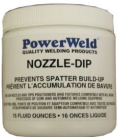 16oz container of PowerWeld Nozzle-Dip prevents spatter buildup and is non-toxic for welding applications