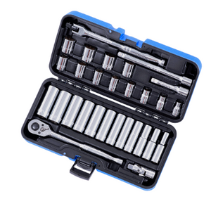 3/8"  DR MÉTRIC CHROMÉ SOCKET WRENCH SET 30PCS