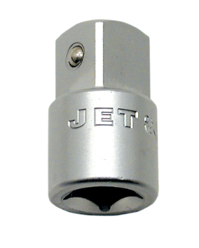 3/4 inch female to 1 inch male socket adapter with chrome finish for power tool or ratchet use