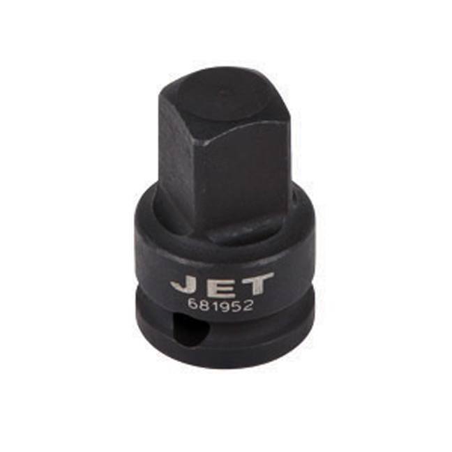 Jet black impact socket adapter made of high-strength chrome molybdenum steel for heavy-duty use