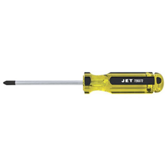Jet yellow oversized handle Phillips screwdriver with cellulose acetate grip for maximum torque and chemical resistance