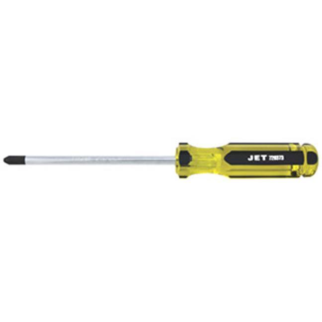 Jet star screwdriver with oversized grooved acetate handle for maximum torque and chemical resistance
