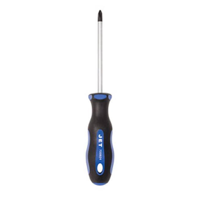 Ergonomic Jet star screwdriver with black and blue molded polypropylene and thermoplastic handle for comfort and grip