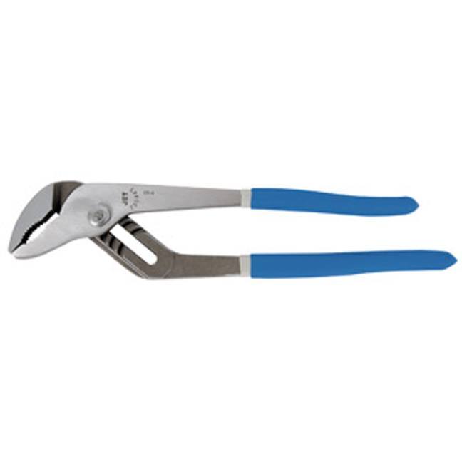 Chrome vanadium steel adjustable slip joint pliers with induction-hardened jaws and blue cushioned handles