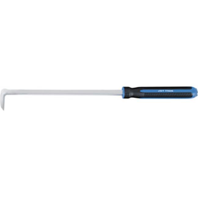 Chrome-molybdenum steel lever jumbo with cushioned grip, hollow rod, and steel tip for heavy-duty prying tasks