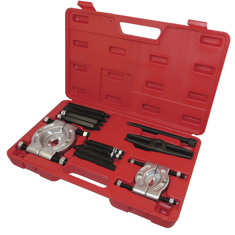 12-piece bearing separator set with chrome vanadium steel construction, heat-treated, in red plastic carrying case