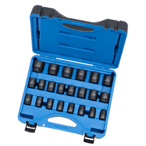 IMPACT SOCKET SET 1/2" 22PCS MET.