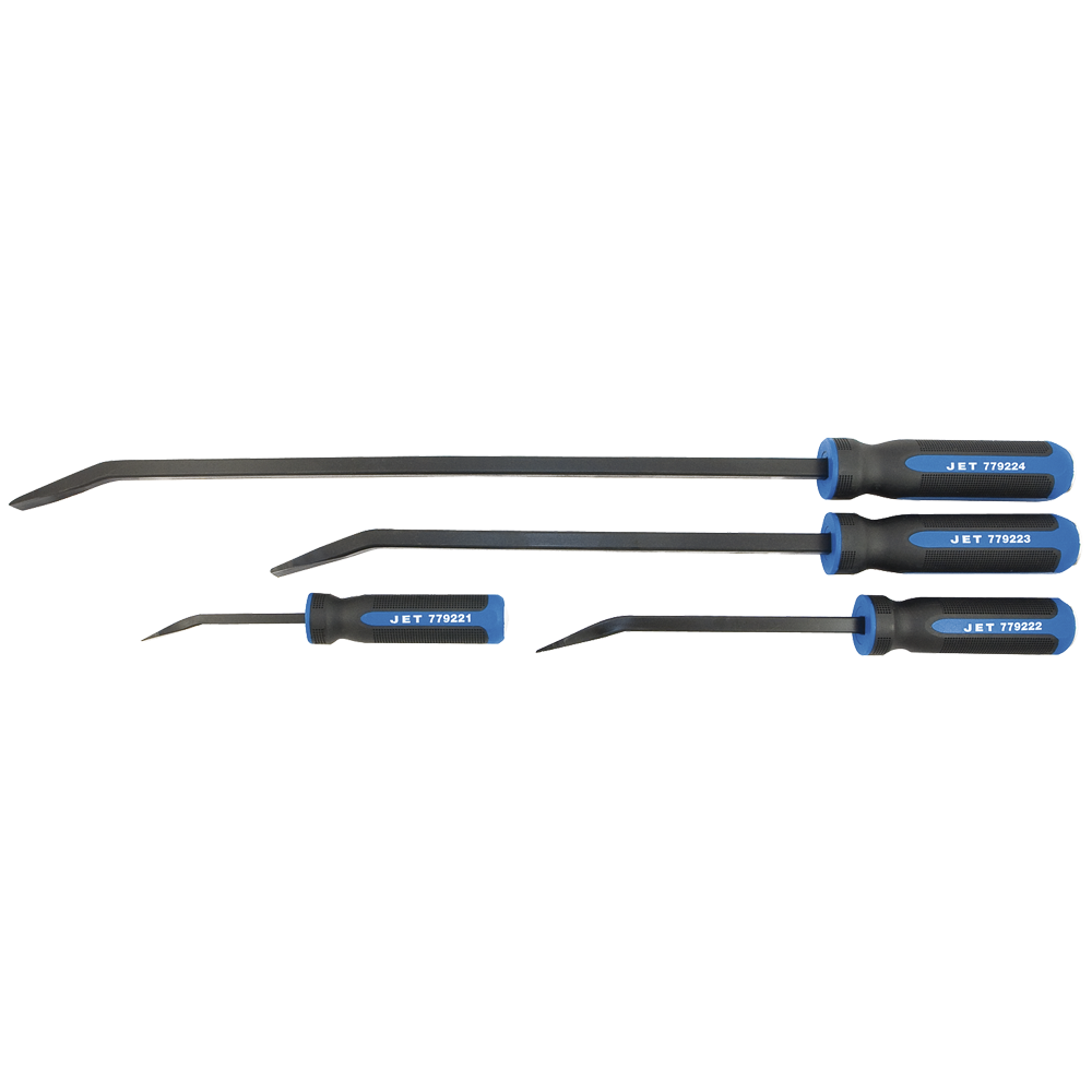 Set of 4 heavy-duty chrome-molybdenum steel levers with large bimaterial handles for enhanced grip and comfort