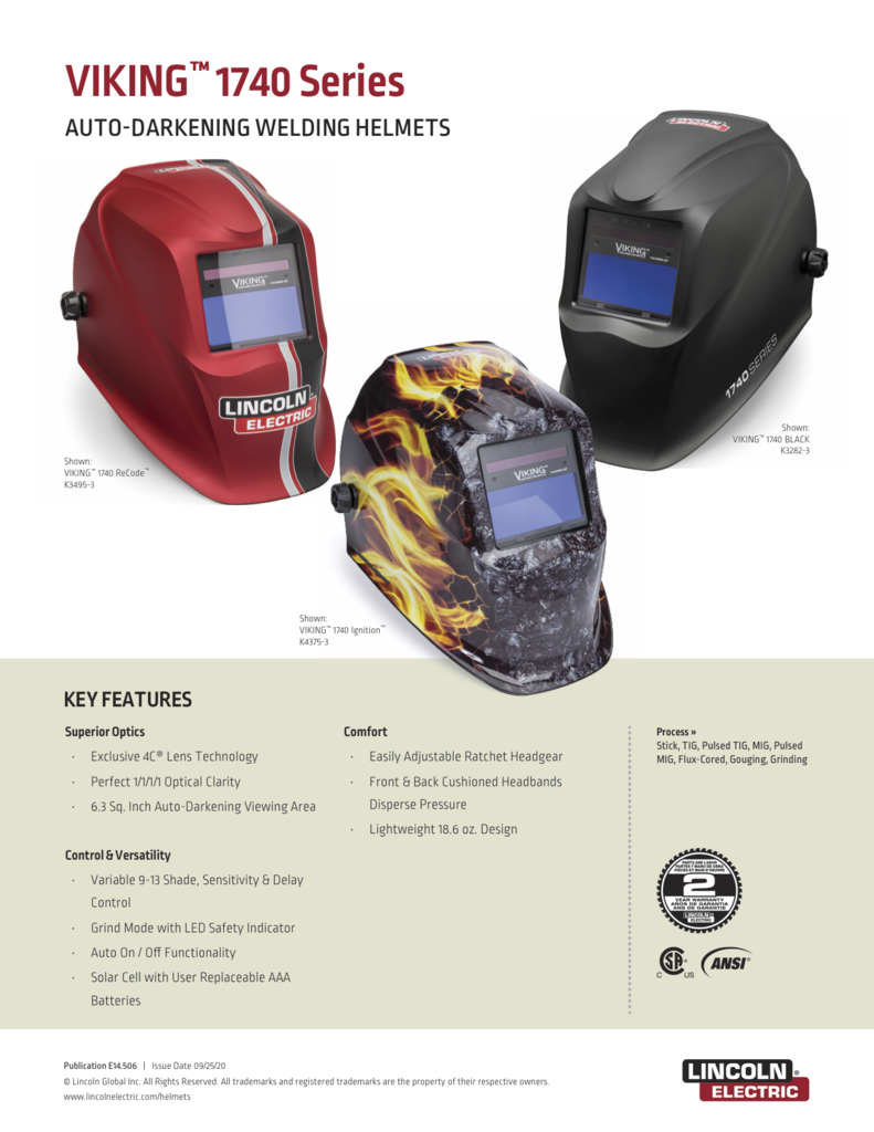 Lincoln Electric - Welding Helmet Black 1740