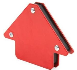 Medium Lincoln Electric multi-use magnetic welding holder, red, supports up to 45 lb, 4.75 x 3.25 x 5/8 inches compact size