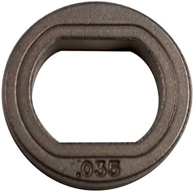 Lincoln smooth 0.035 inch (0.9 mm) drive roller with durable metal construction for welding wire feed systems
