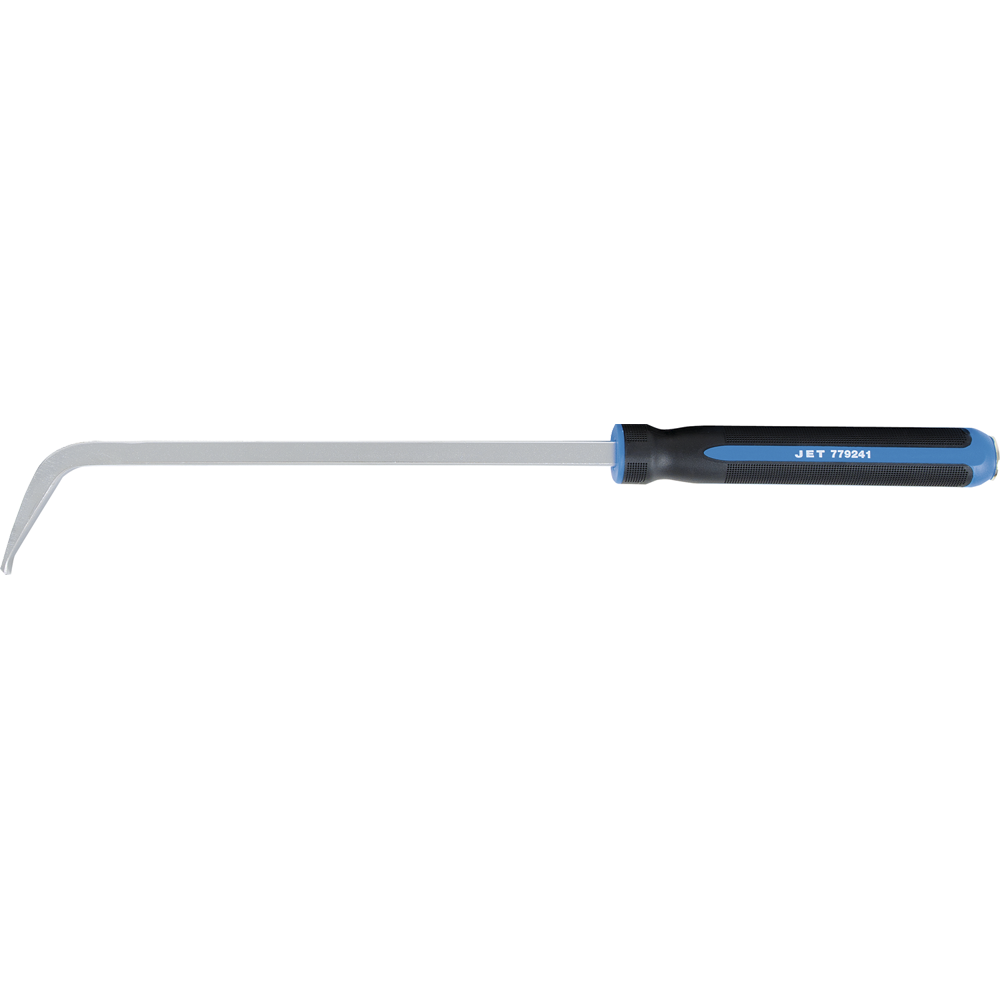 Jet jumbo lever with cushioned grip, chrome-molybdenum steel shaft, hollow rod, and angled steel tip for heavy-duty tasks