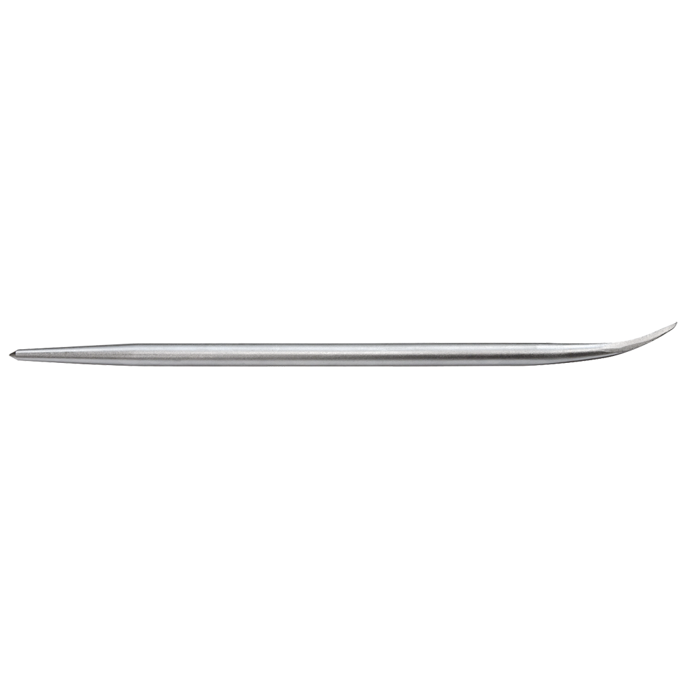 Curved demolition crowbar made of thick alloy steel for heavy-duty prying and ripping tasks