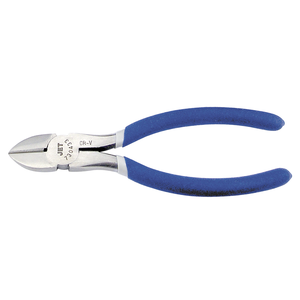 Diagonal cutting pliers with blue ergonomic handles, high-quality chrome vanadium steel and induction-hardened cutting edges