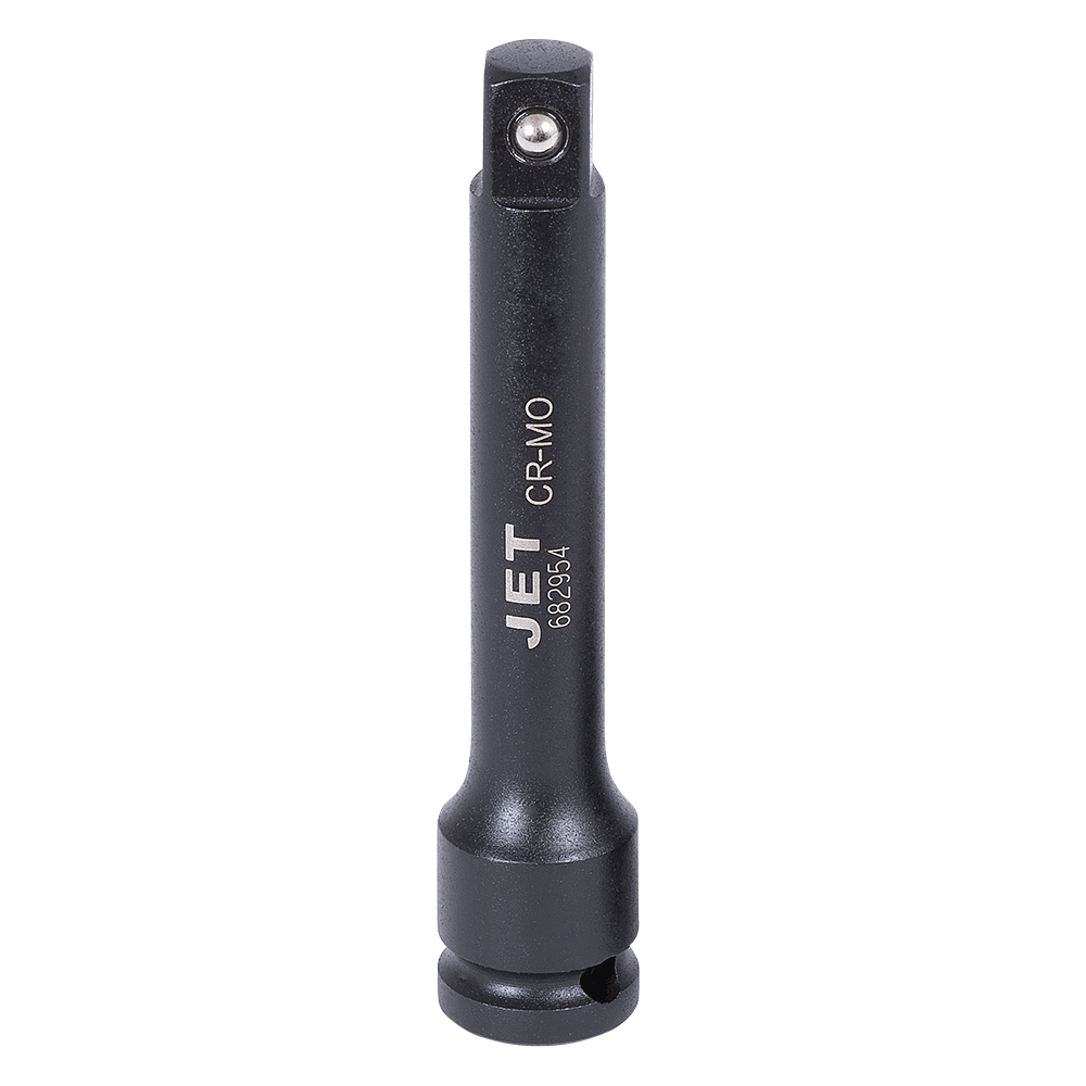 Jet 1/2-inch drive impact extension bar made from high-strength chrome molybdenum steel, black finish