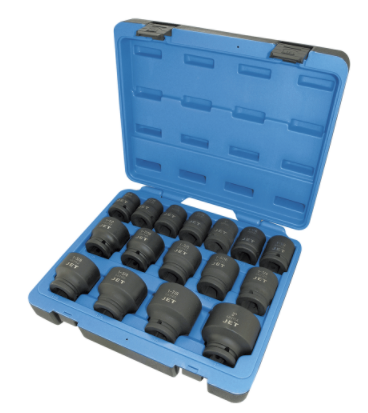 16-piece 3/4" impact socket set in sturdy blue case, chrome-molybdenum steel with TORQUE DRIVE® design