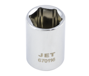 Jet  - Douille chromé à prise 1/4'' 6 pans