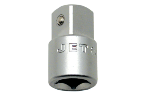 Chrome vanadium forged steel Jet socket adapter with polished finish and secure retaining ball design