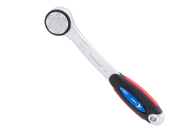 1/4-inch drive ratchet wrench with 72-tooth dual pawl chrome-vanadium steel head and ergonomic rubber grip handle