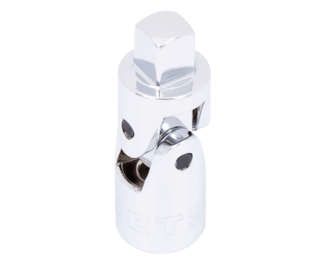 3/8" drive universal joint made of forged chrome vanadium steel for professional use and high durability